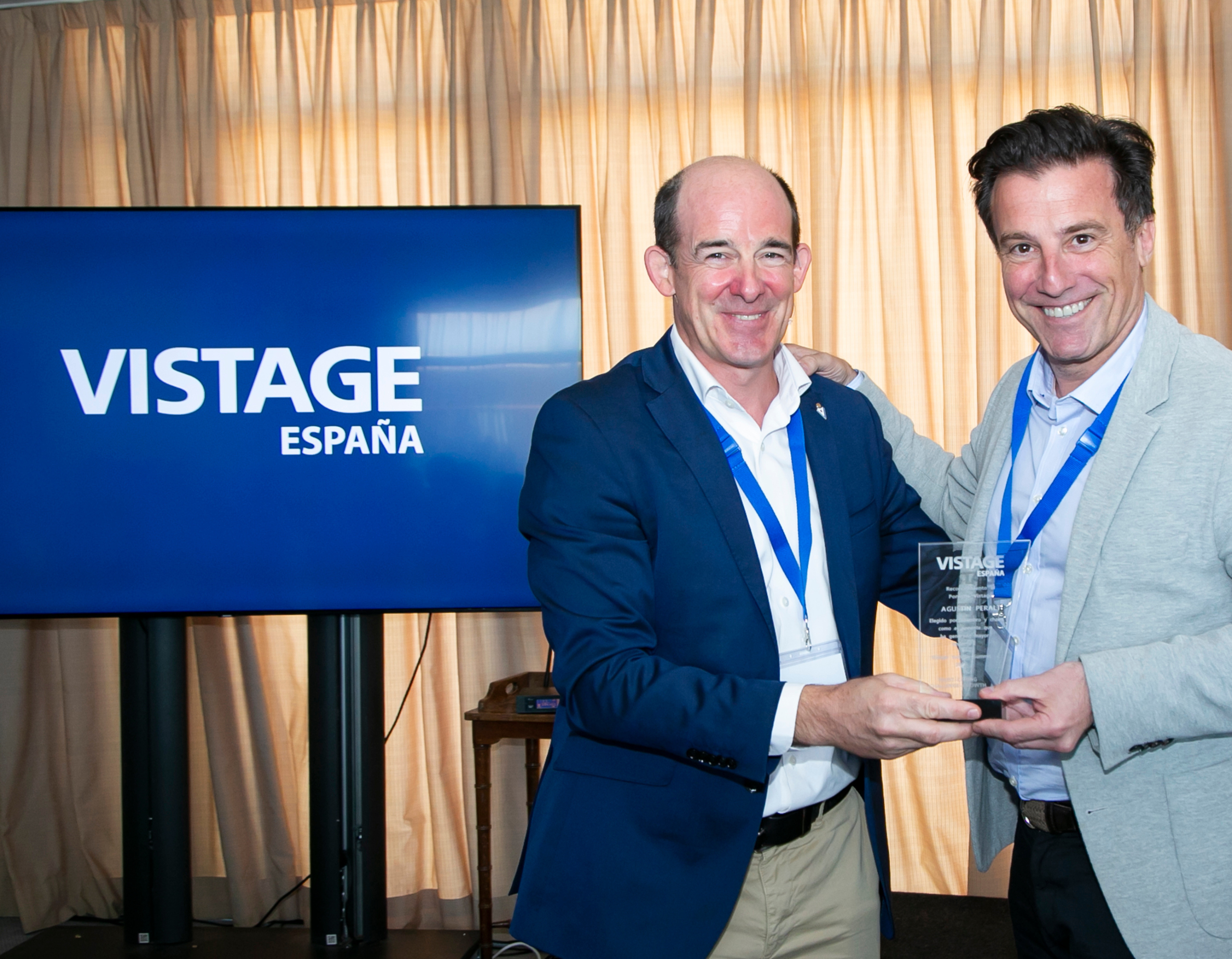 Agustín Peralt recibe un reconocimiento por parte de Vistage España